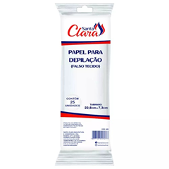 PAPEL P/DEPIL BRANCO 25UN SANTA CLARA 