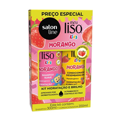 MEU LISO KIDS KIT SH+COND 200ML MORANGO