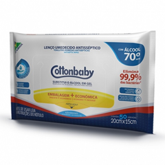 LENC COTTON 50UN ANTISSEPTICO ALCOOL 70